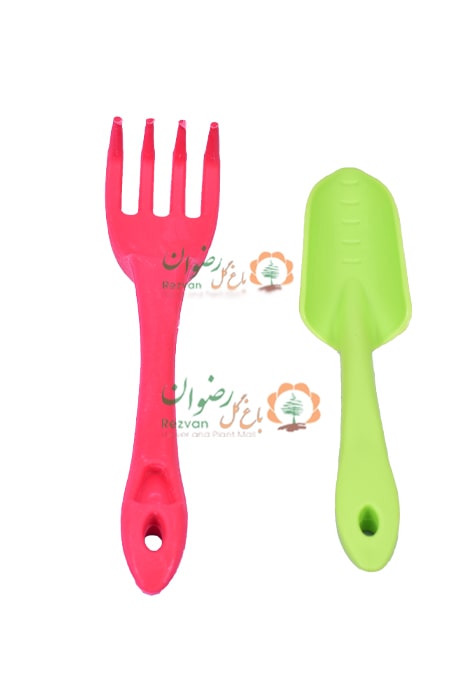 ست بیلچه و شن کش پلاستیکی کوچک (گل آوید)