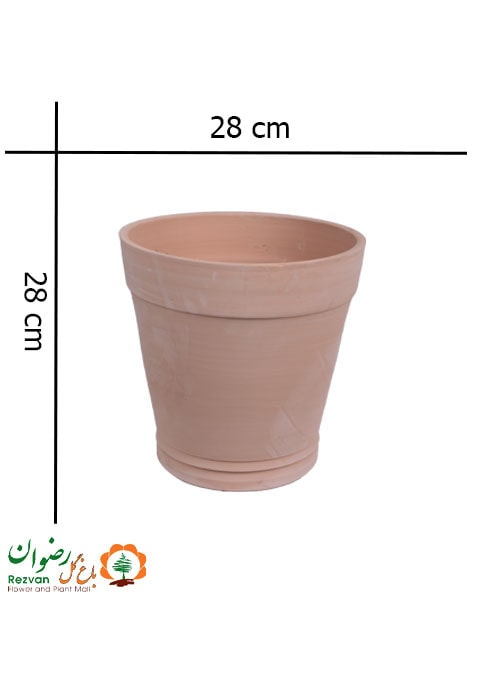 گلدان سفال خام بی رنگ سایز 6