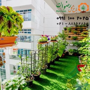 طراحی فضای سبز تراس