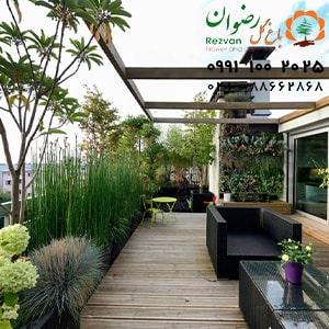 طراحی فضای سبز تراس