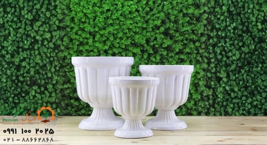 گلدان فایبرگلاس سیلندری خرید گلدان