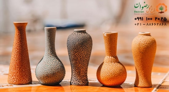 گلدان فایبرگلاس سیلندری گلدون